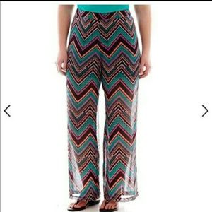 🍒Bisou Bisou🍒 Bright Chevron print Palazzo pants